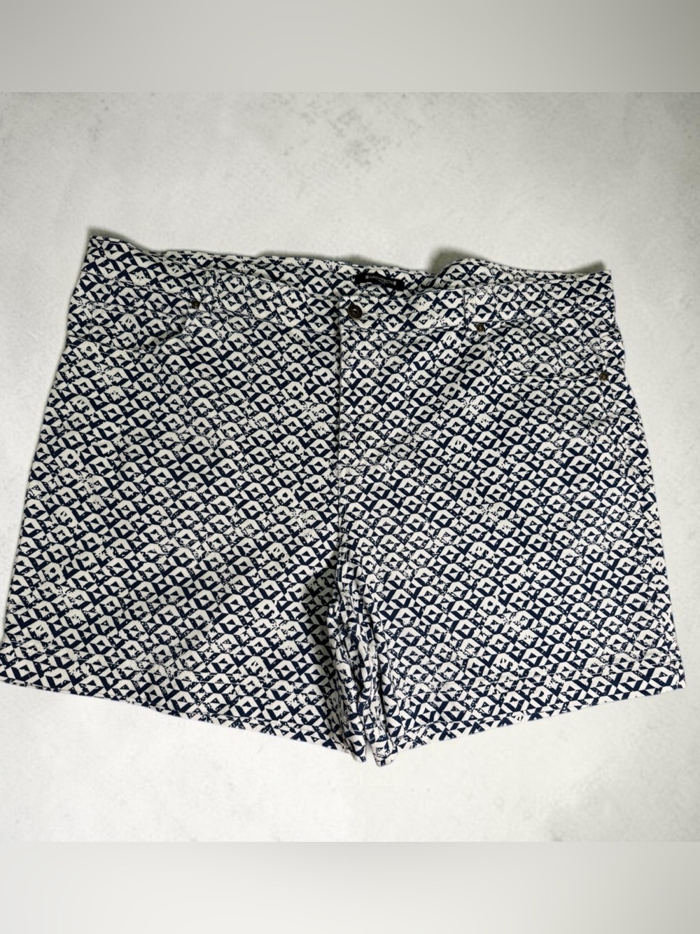 Architect Navy & White Diamond-Geo Jean Shorts